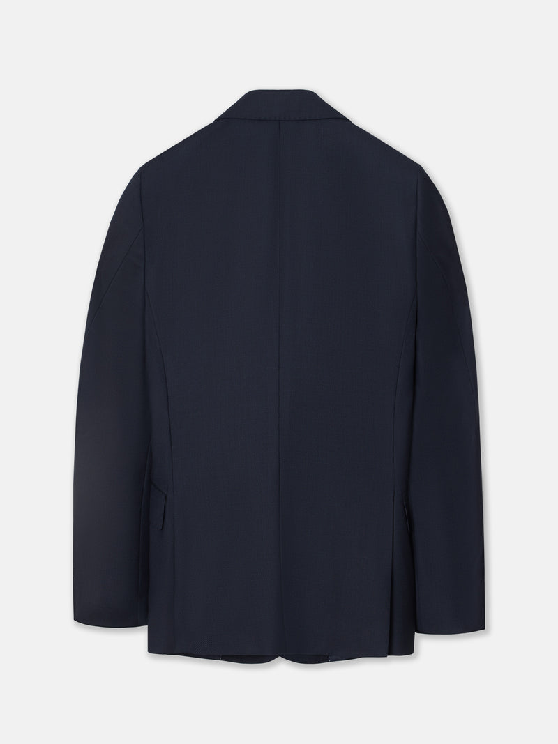 Veste de costume œil de perdrix bleu marine