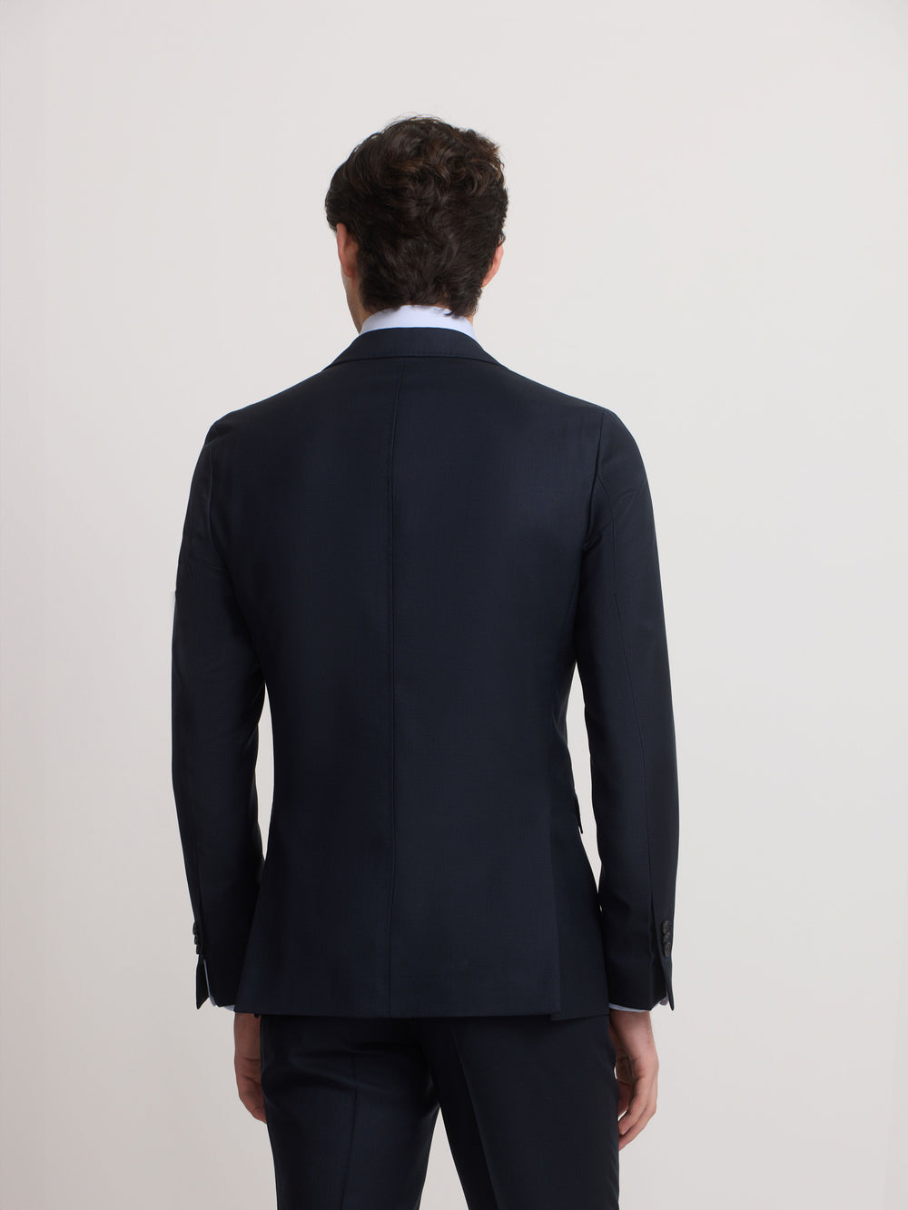 Navy bird's eye blazer suit