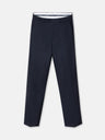 Pantalon costume œil de perdrix bleu marine