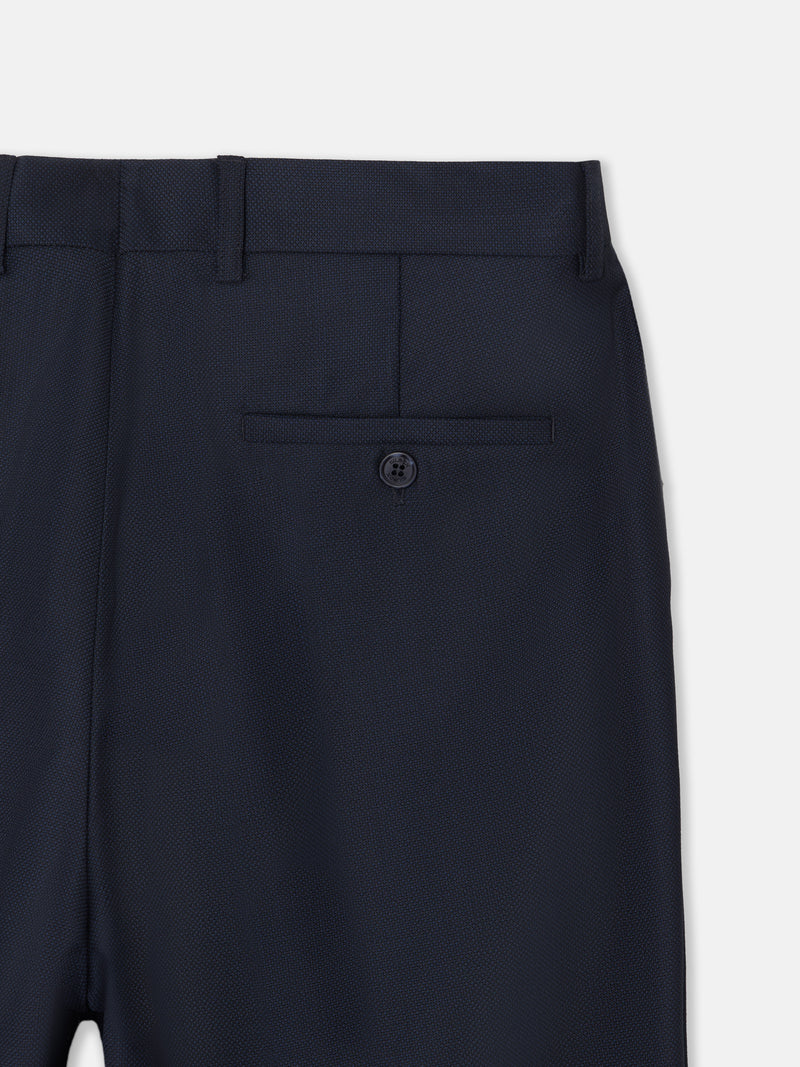 Pantalon costume œil de perdrix bleu marine
