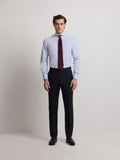 Pantalon costume œil de perdrix bleu marine