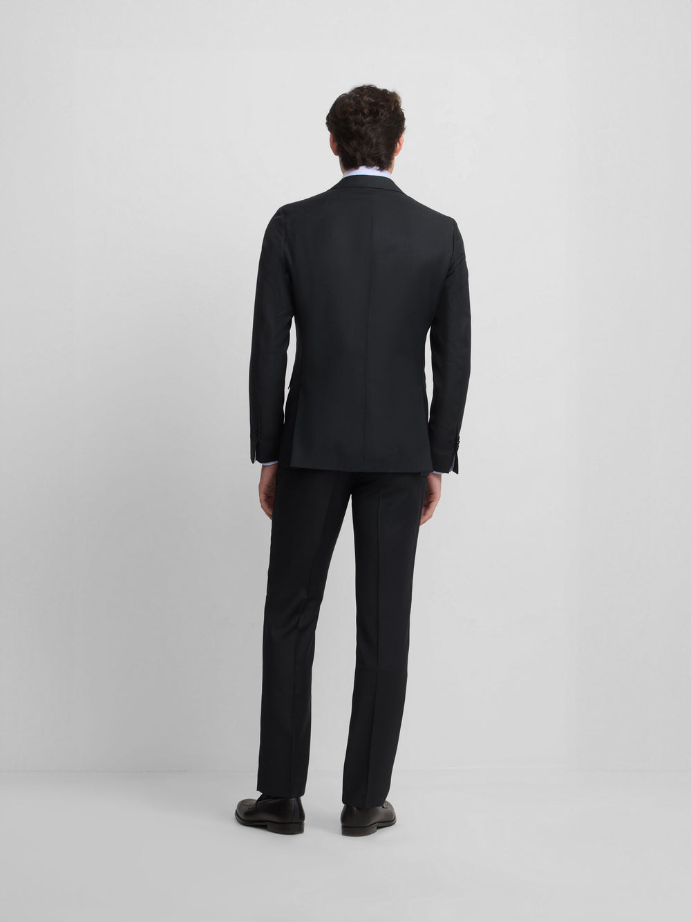 Gray bird's eye blazer suit
