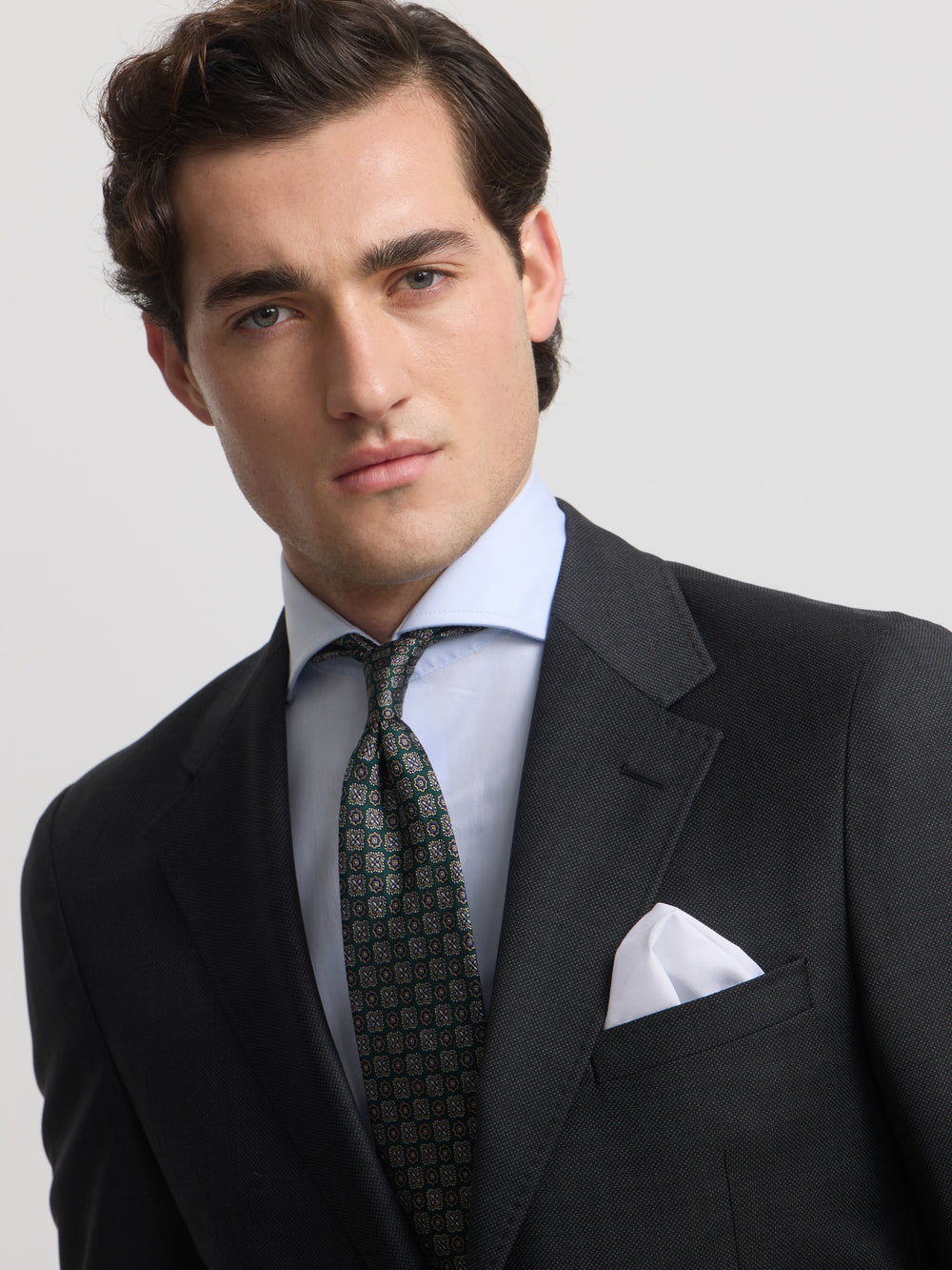 Americana suit ojo de perdiz gris