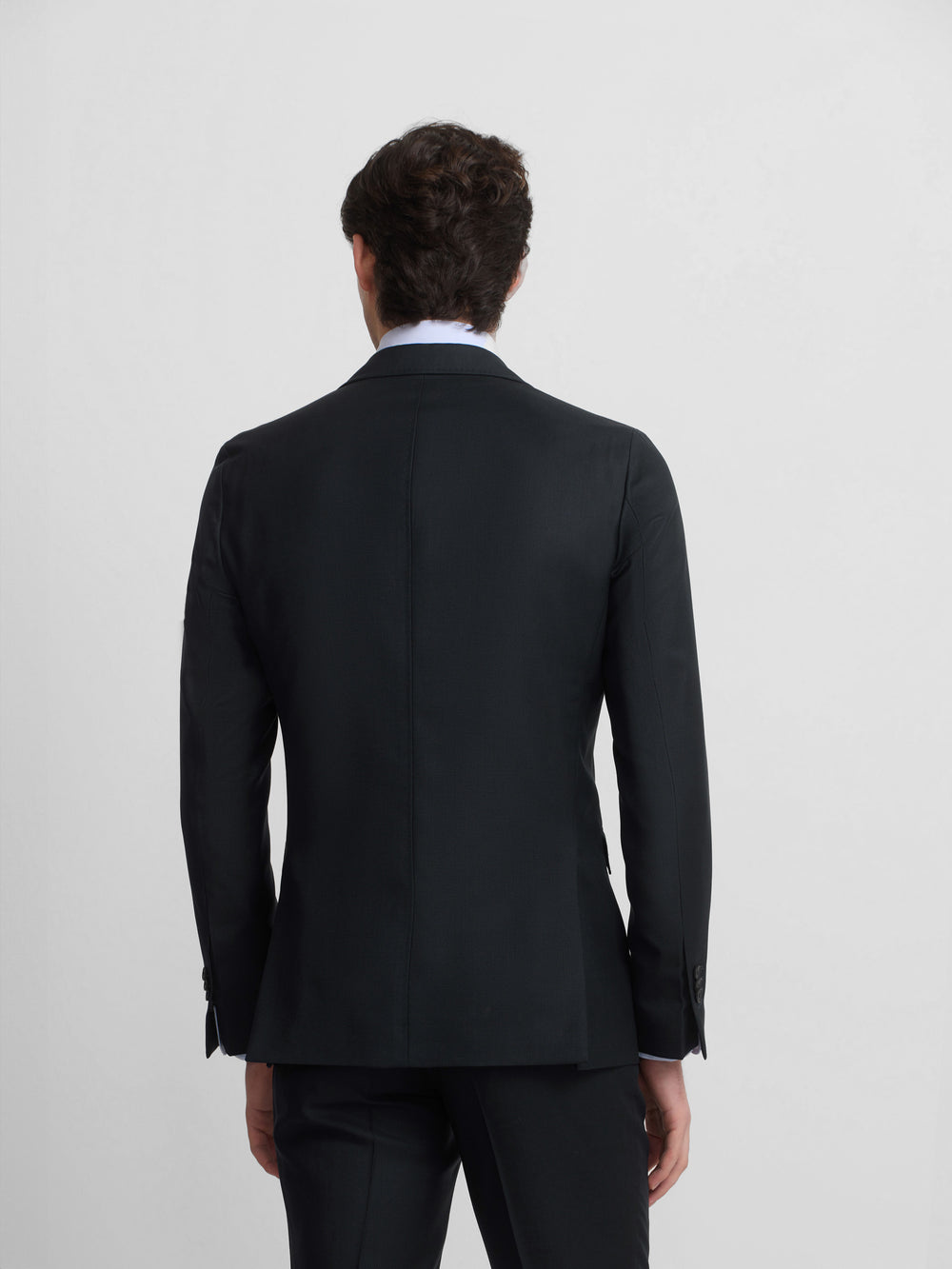 Gray bird's eye blazer suit