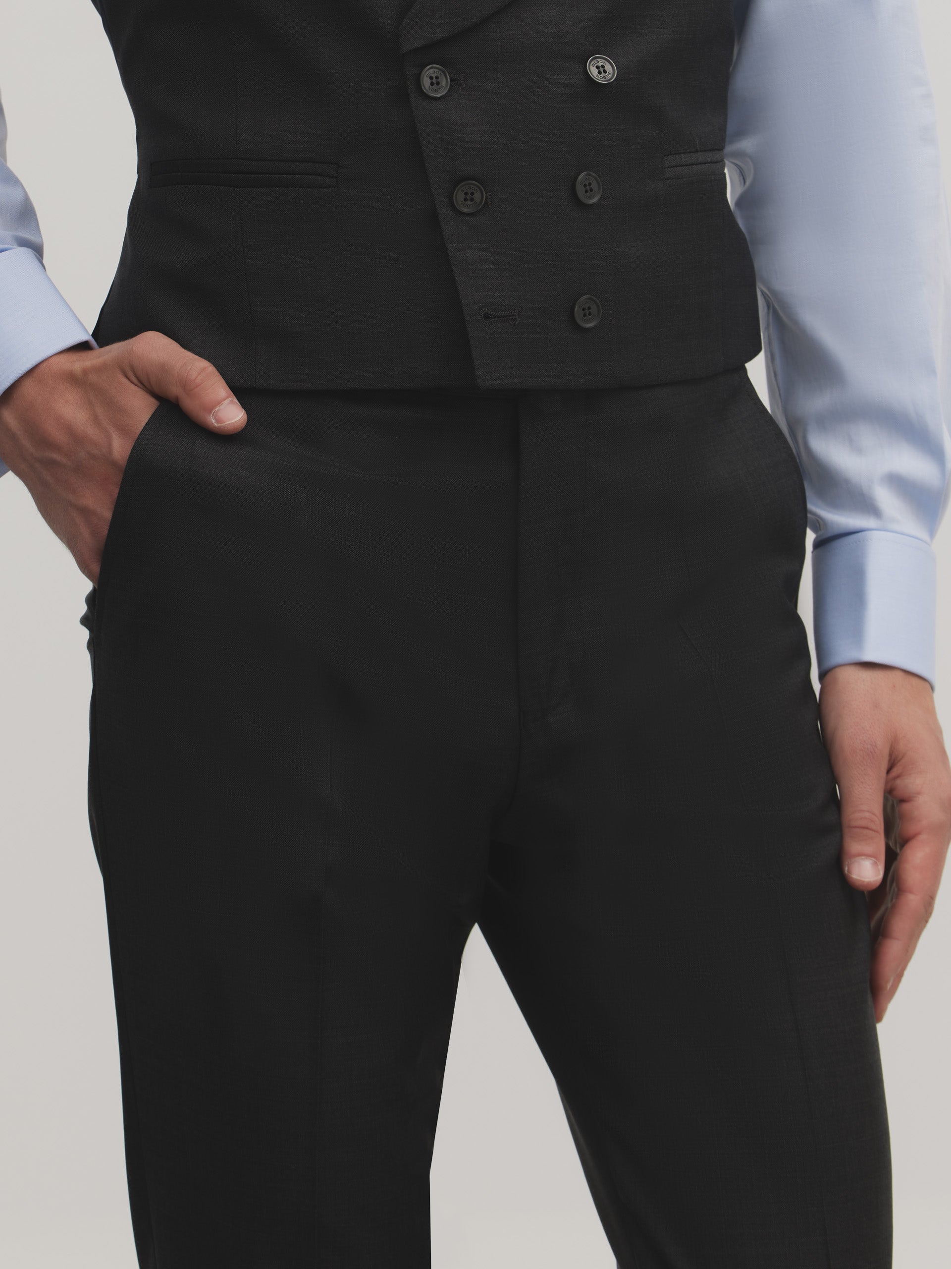 Pantalon veste stretch gris