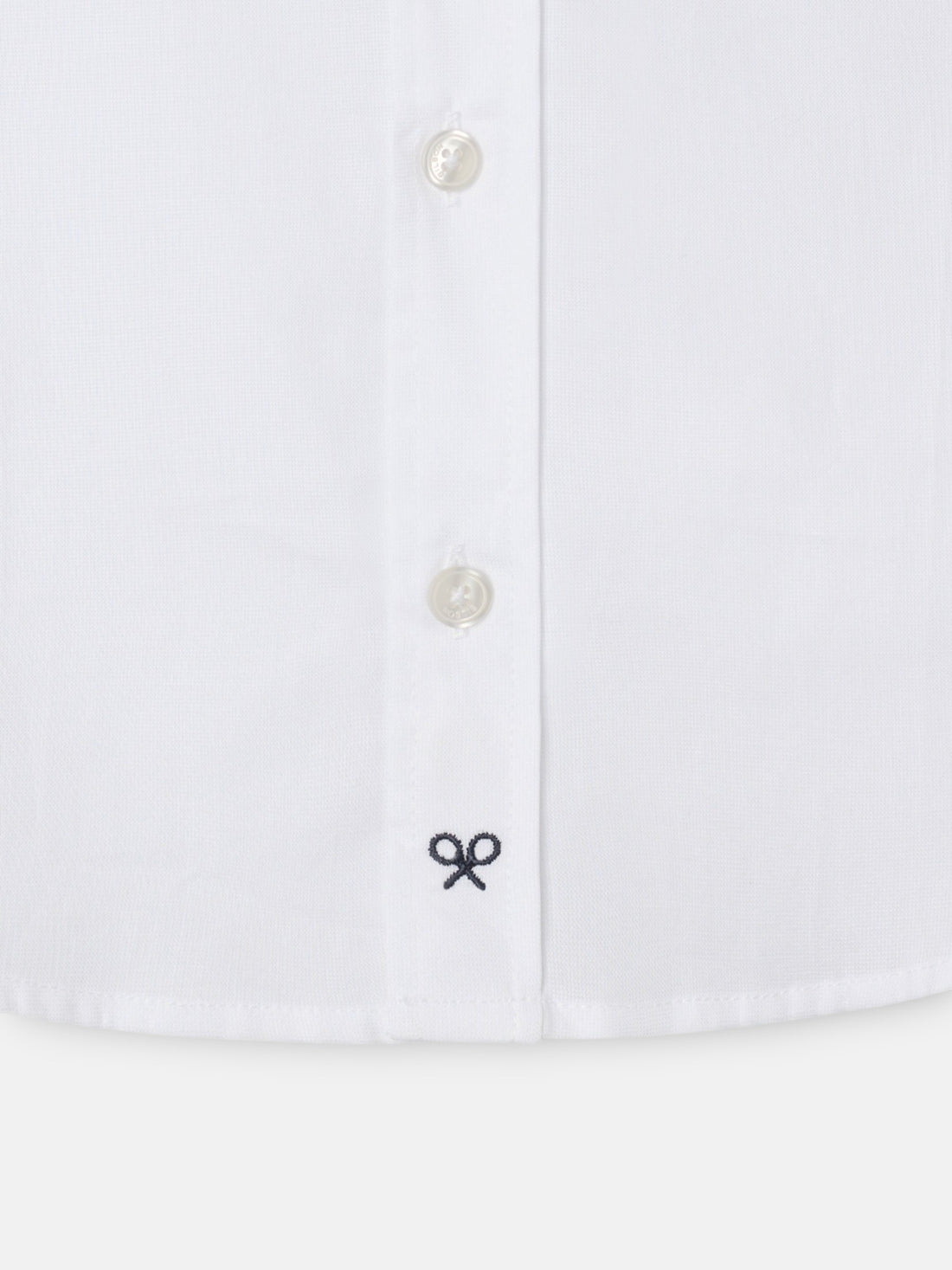 Camisa vestir kids puño simple blanca