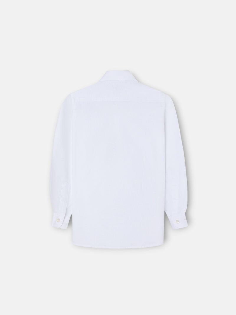 Camisa vestir kids puño simple blanca