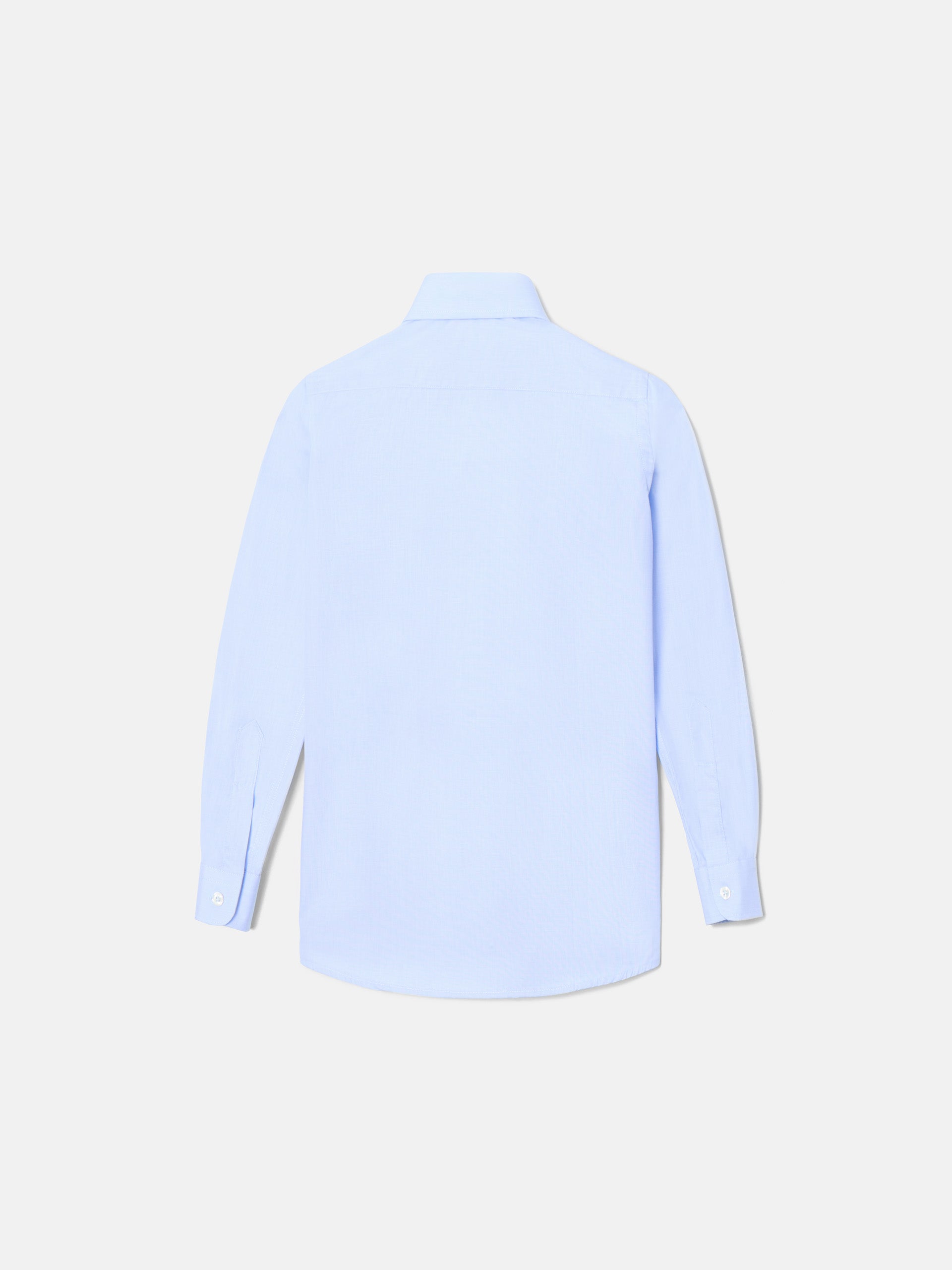 Light blue single cuff kids dress shirt