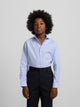 Light blue single cuff kids dress shirt