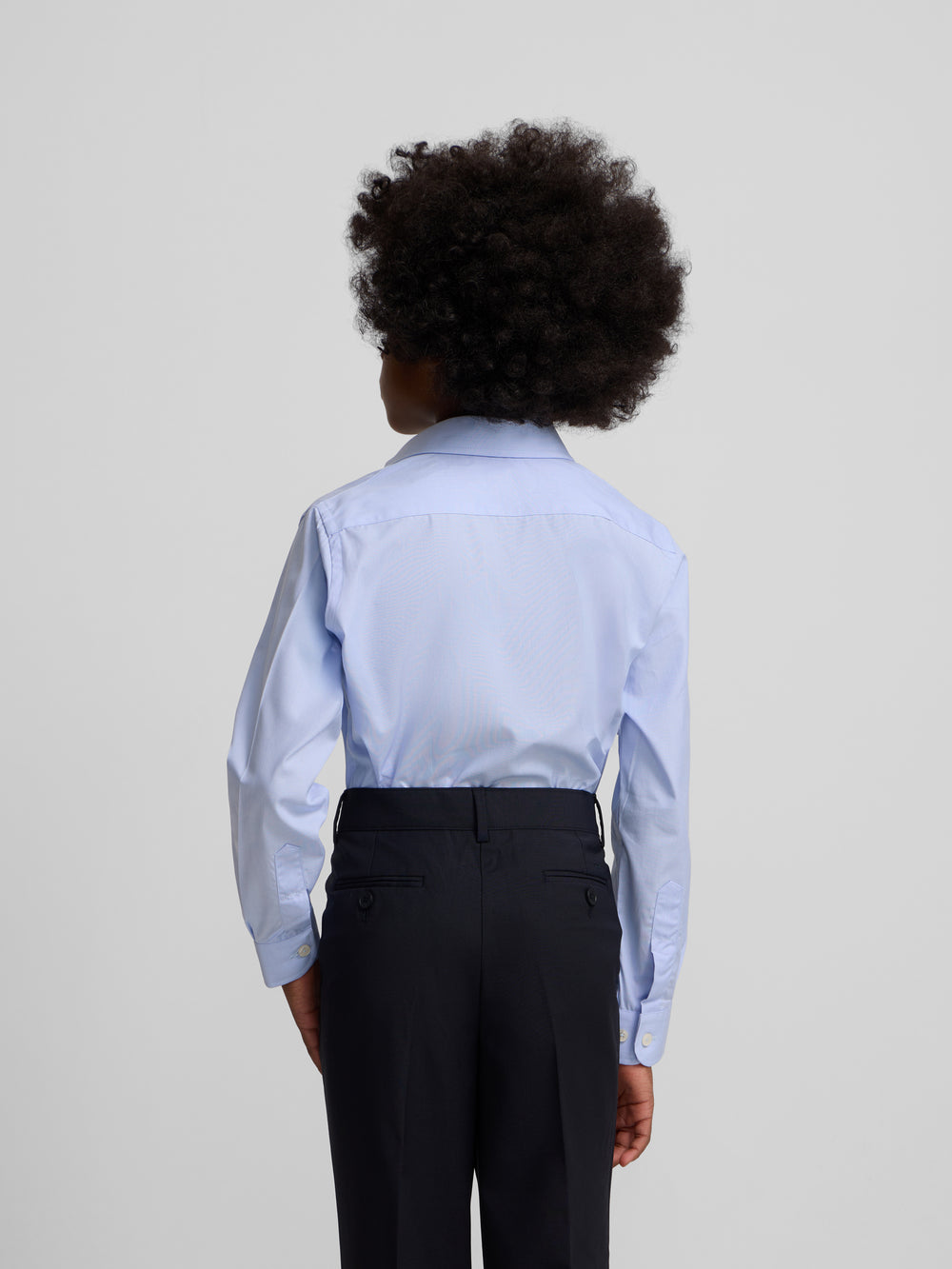 Camisa vestir kids puño simple celeste