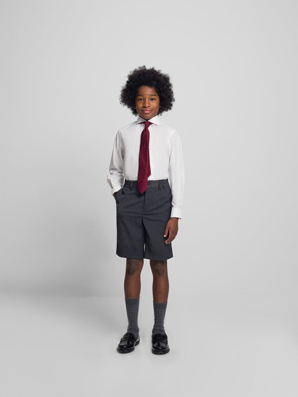 Bermuda kids clasica gris