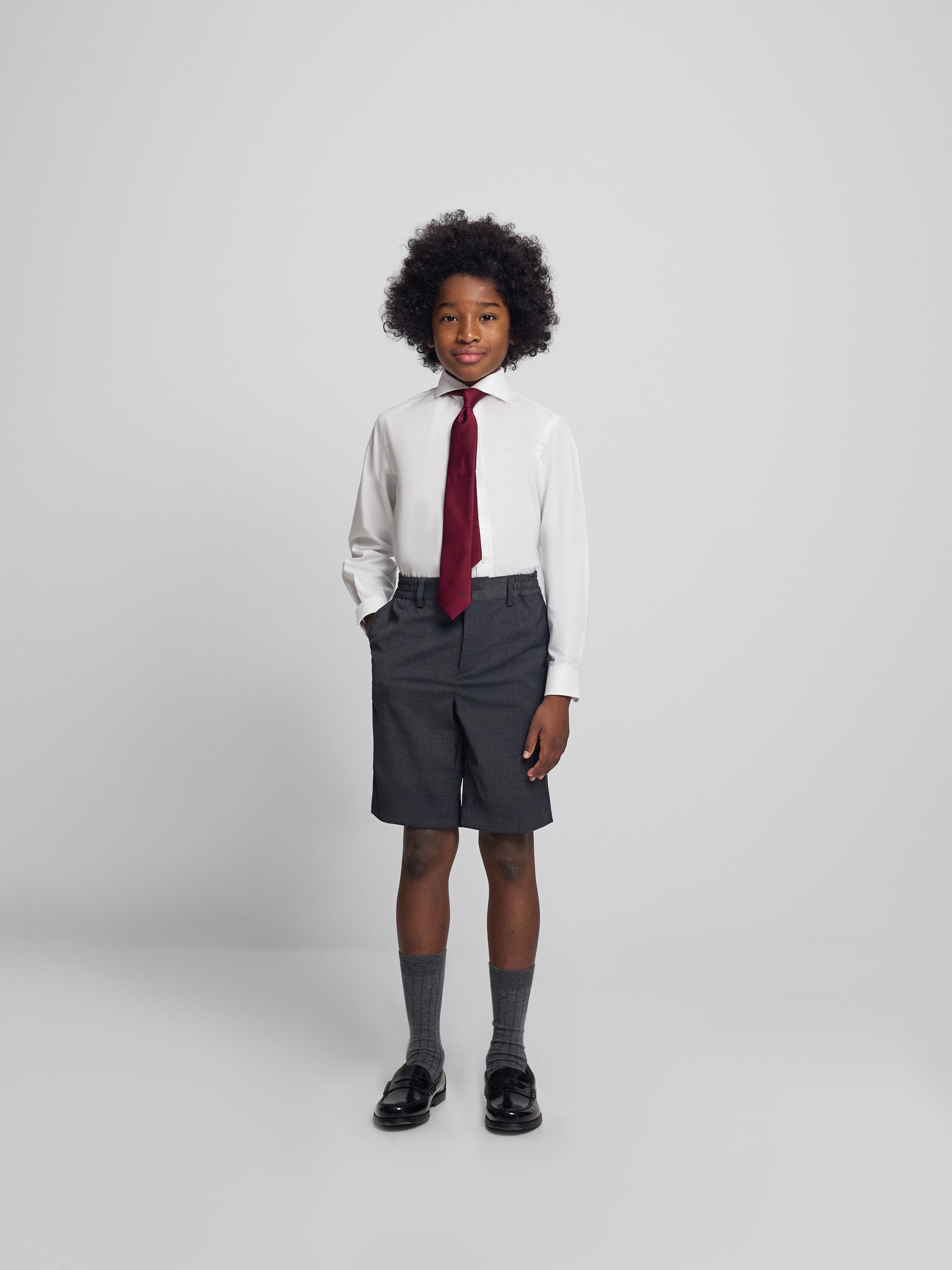 Bermuda kids clasica gris