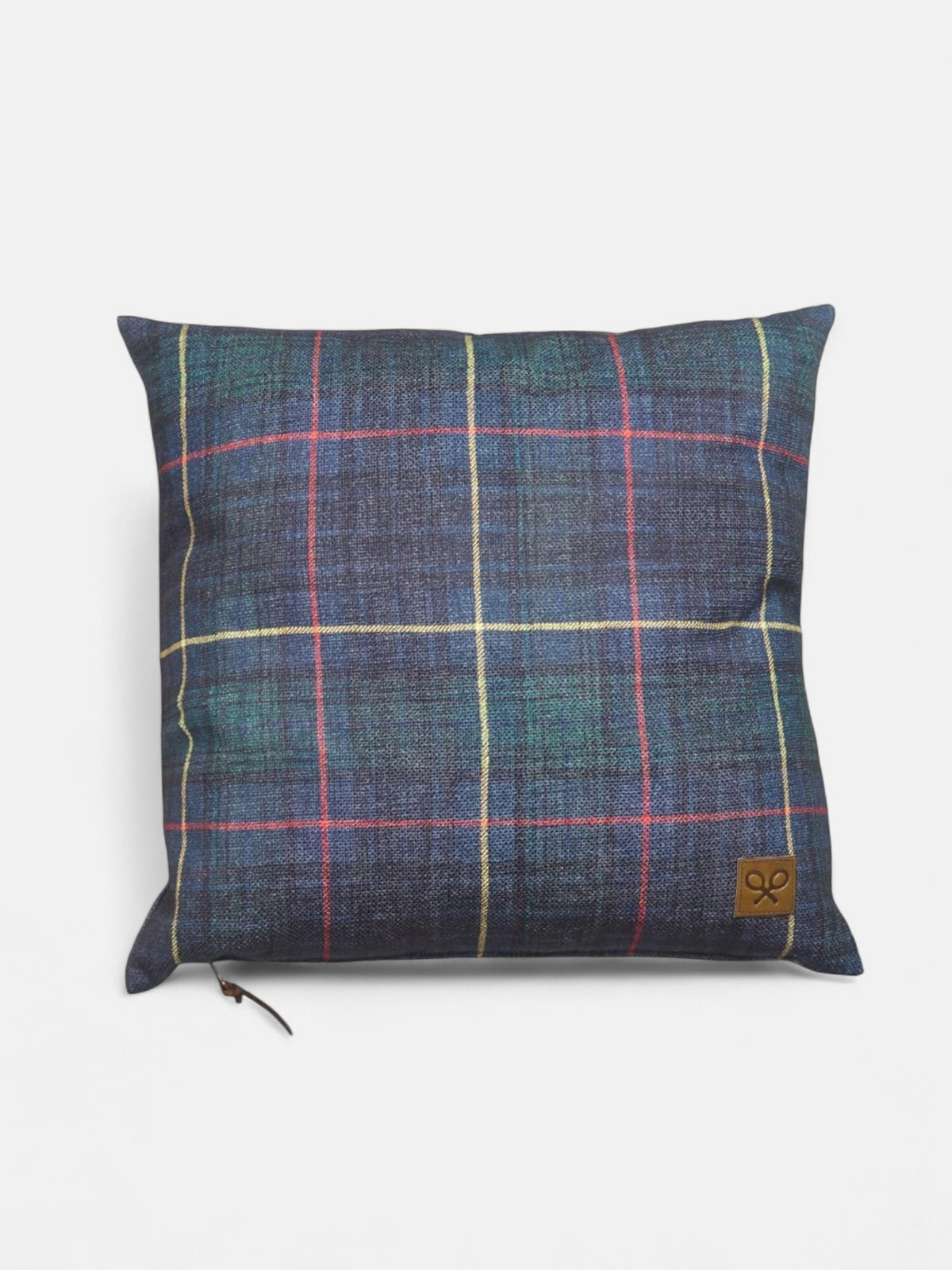 Cojin cuadro tartan verde