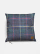 Green tartan square cushion