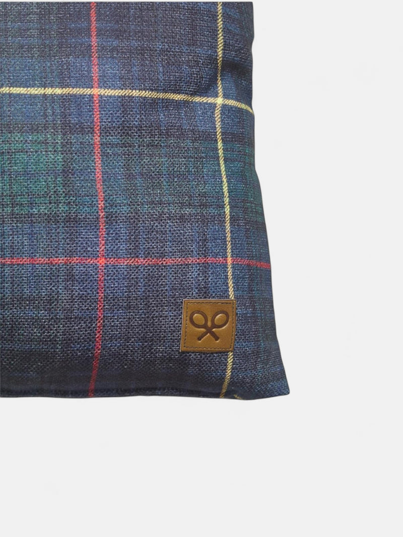 Cojin cuadro tartan verde