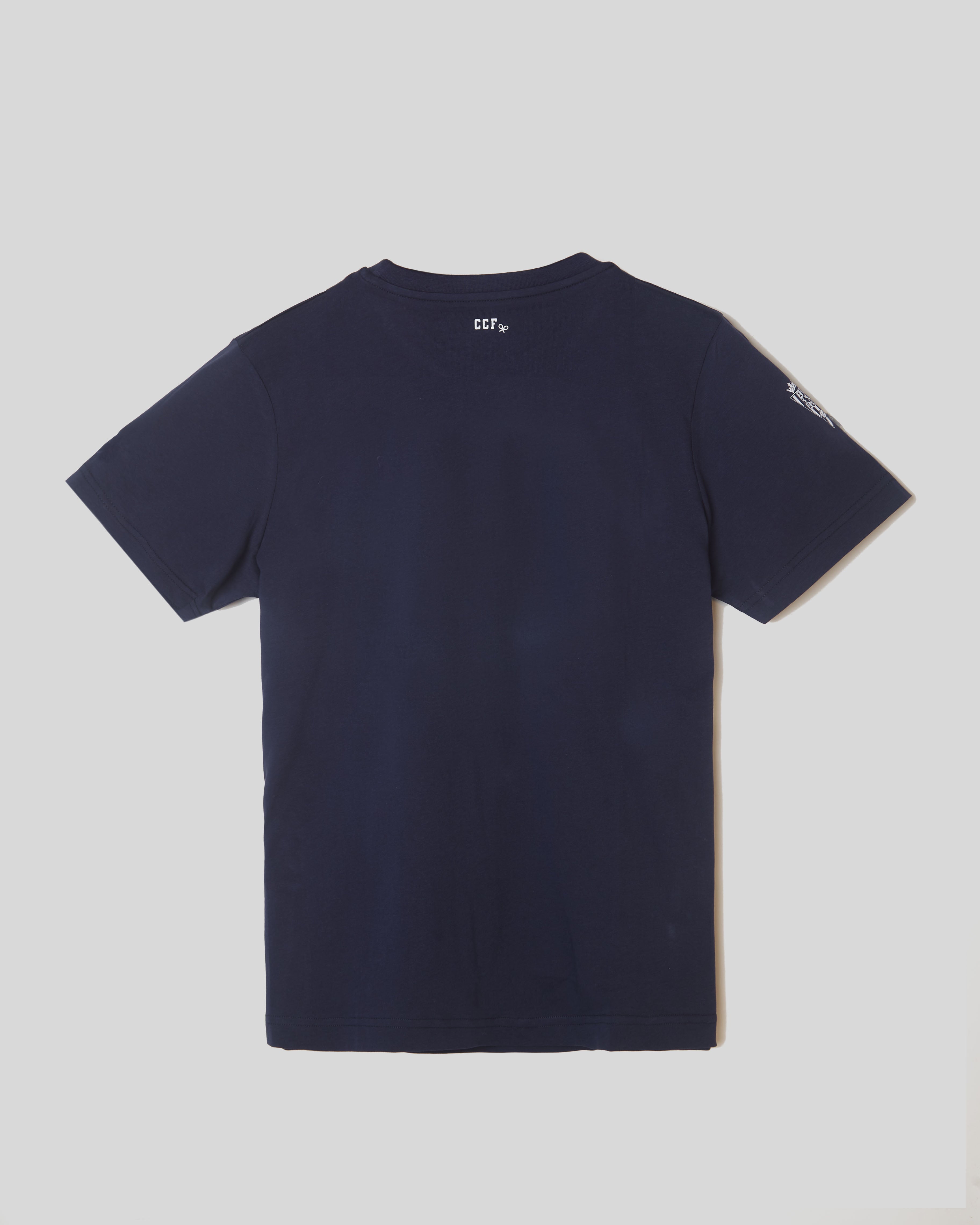 Camiseta raquetas blanquiverdes azul marino