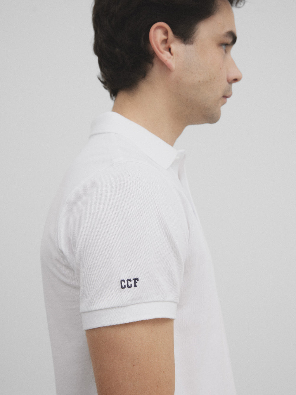 Polo raquete branco e verde