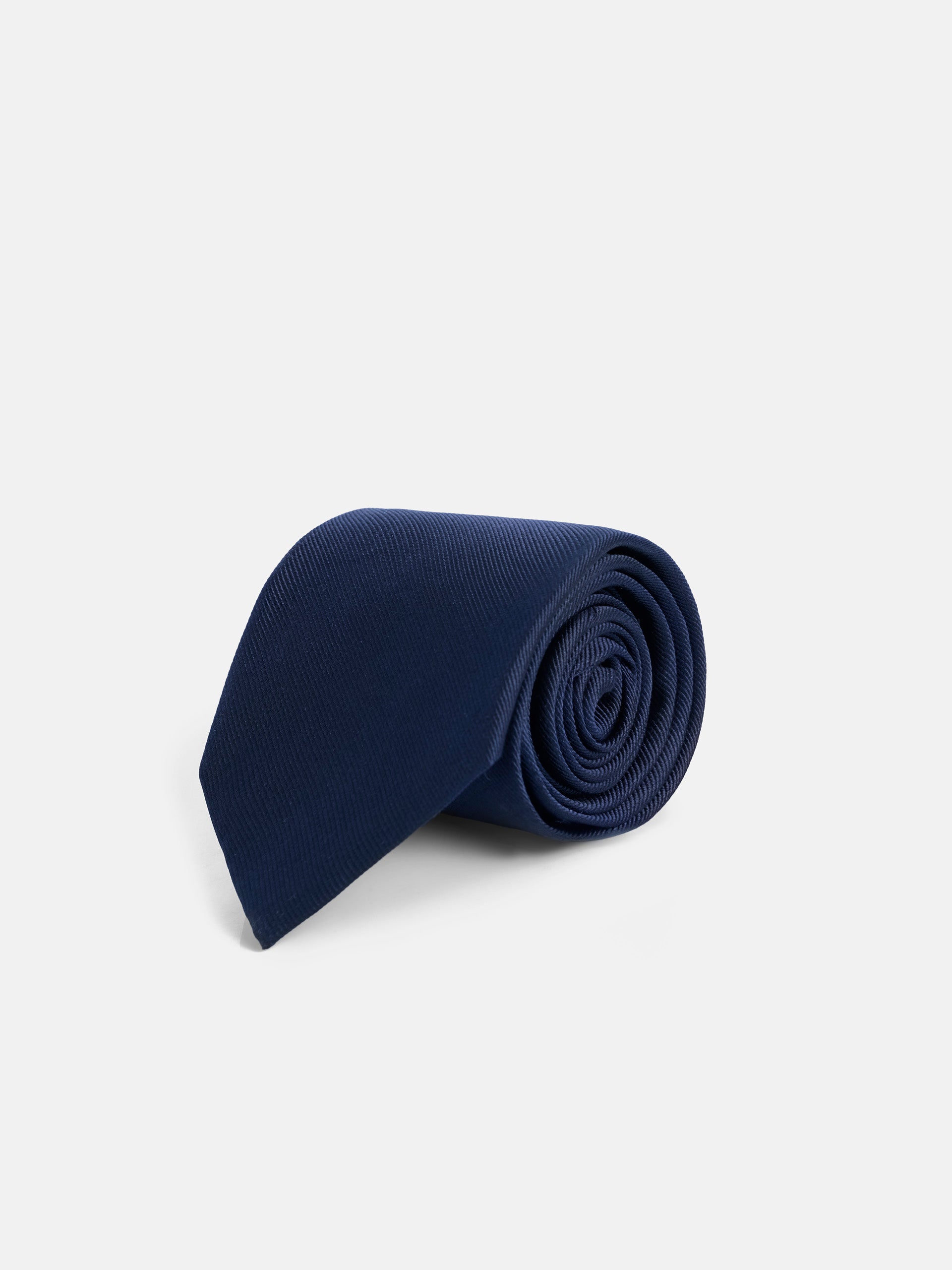Navy blue maxi logo tie