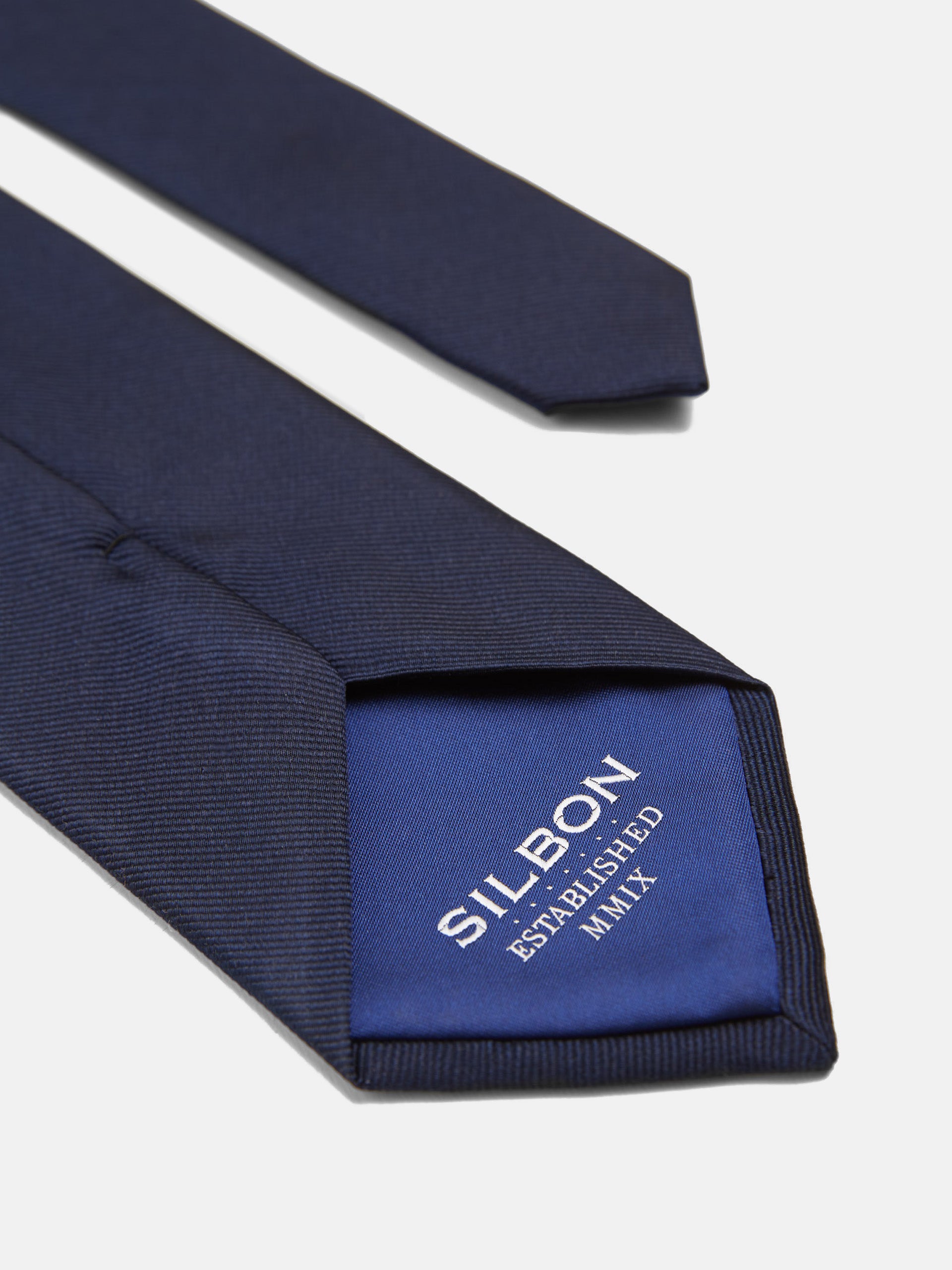 Cravate maxi logo bleu marine