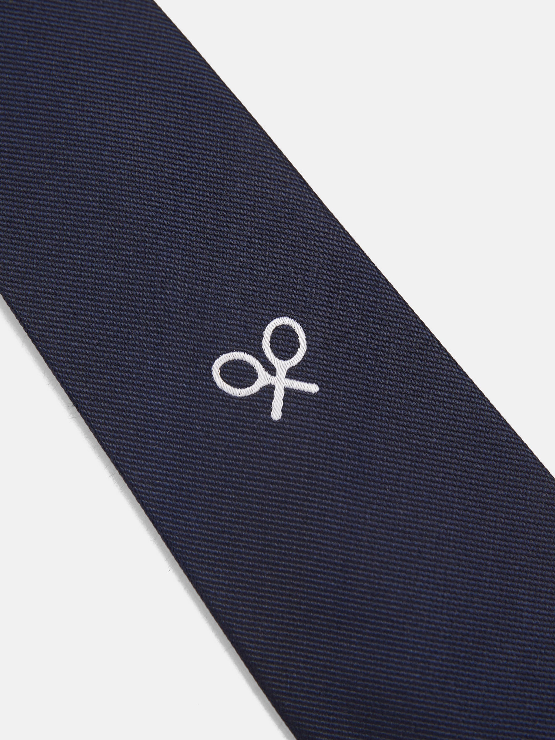Cravate maxi logo bleu marine