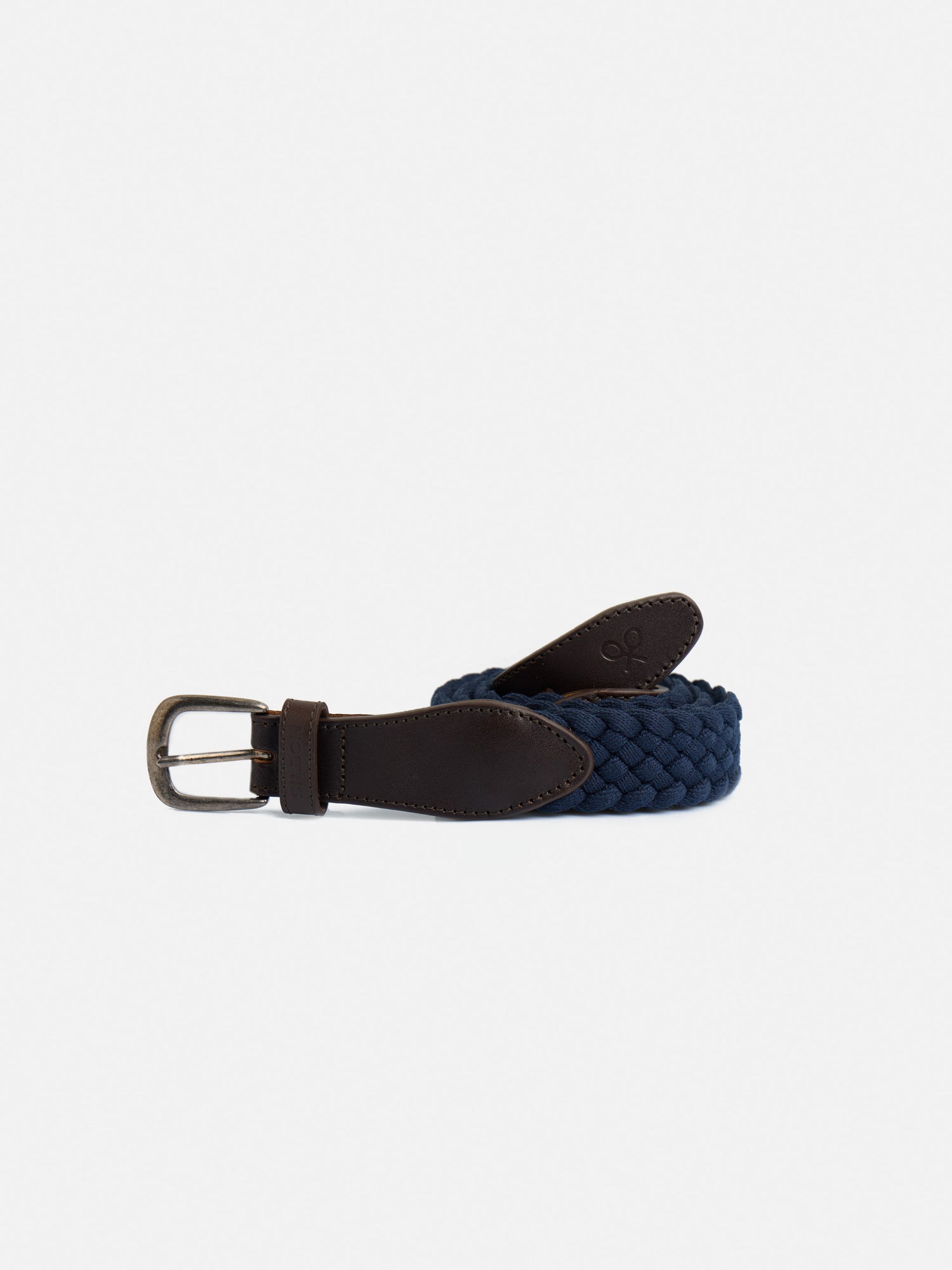 Navy braided belt