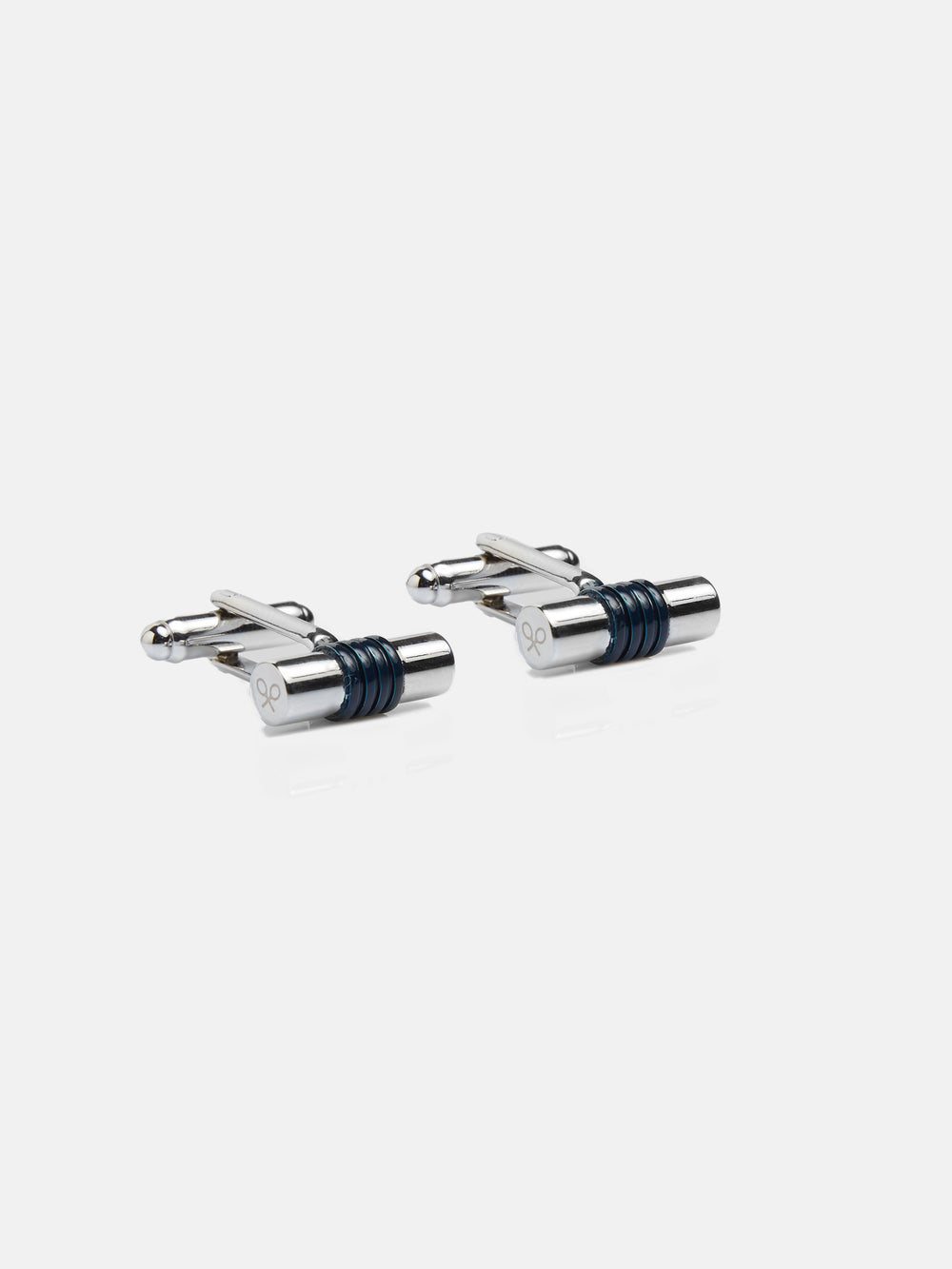 Bouton de manchette cylindre raquettes marine