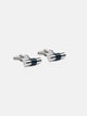 Navy racket cylinder cufflink