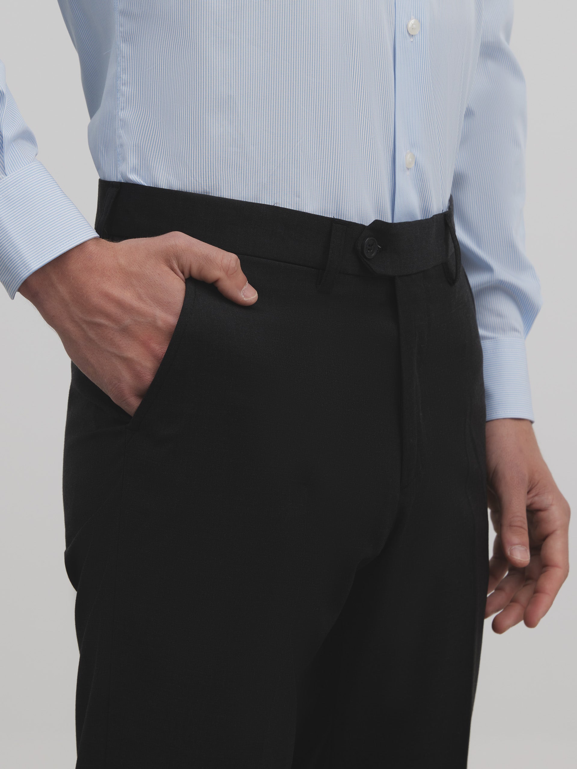 Pantalón De Vestir Eurex By Brax - Corte Recto, Algodón, Color Gris - Hombre