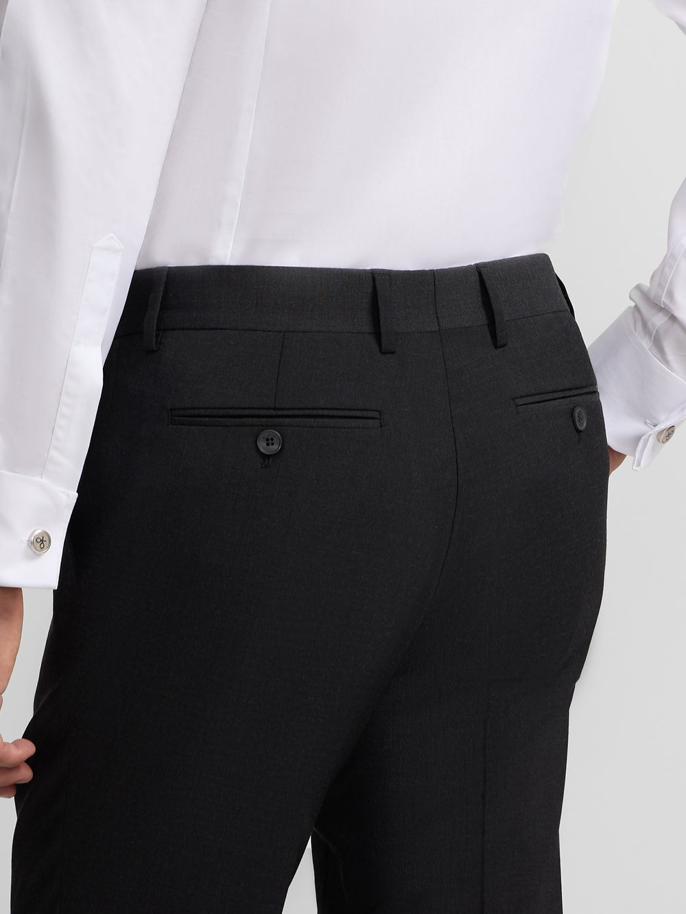 Pantalon habillé classique gris foncé