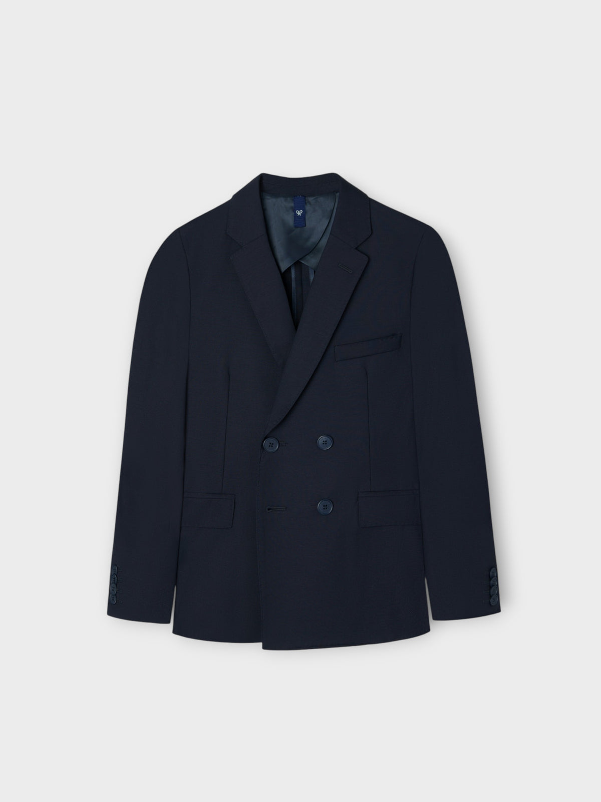 Blazer cruzado azul-marinho para crianças
