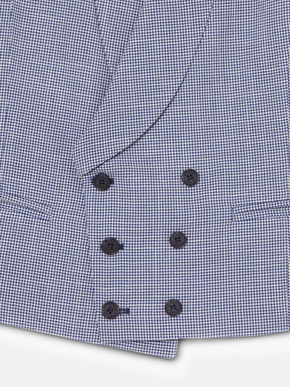 Chaleco chaque cuello redondo pata de gallo azul