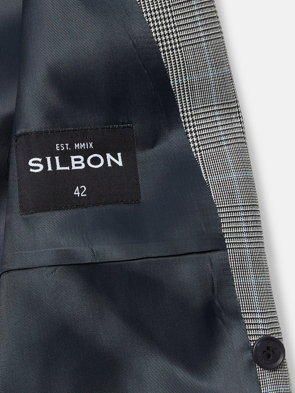 Colete chaque Silbon príncipe de Gales cinzento