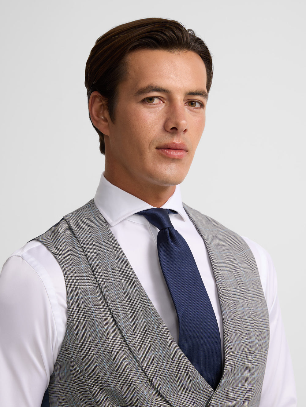 Colete chaque Silbon príncipe de Gales cinzento