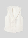 Gilet chaque classique blanc cassé
