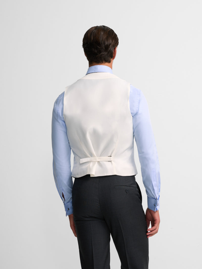 Gilet chaque classique blanc cassé