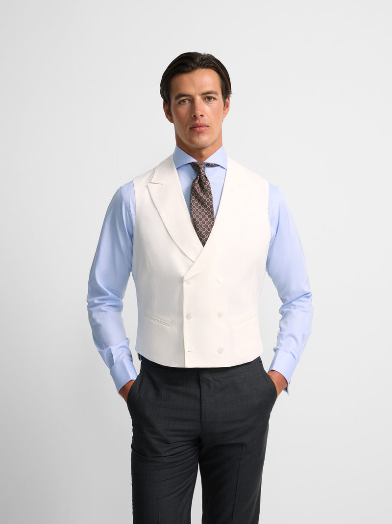 Gilet chaque classique blanc cassé