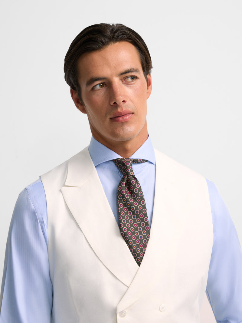 Gilet chaque classique blanc cassé