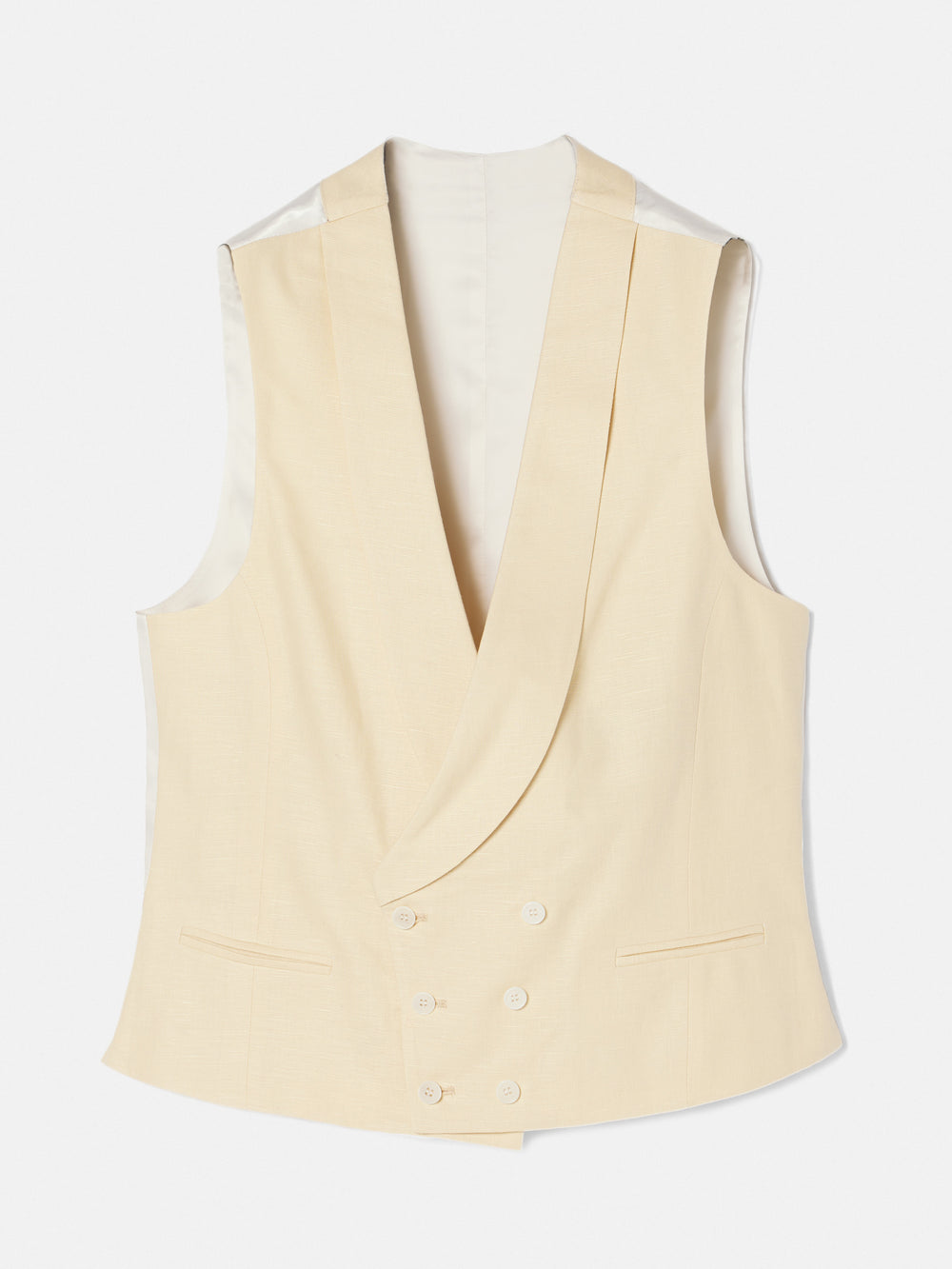 Chaleco chaque cuello redondo camel