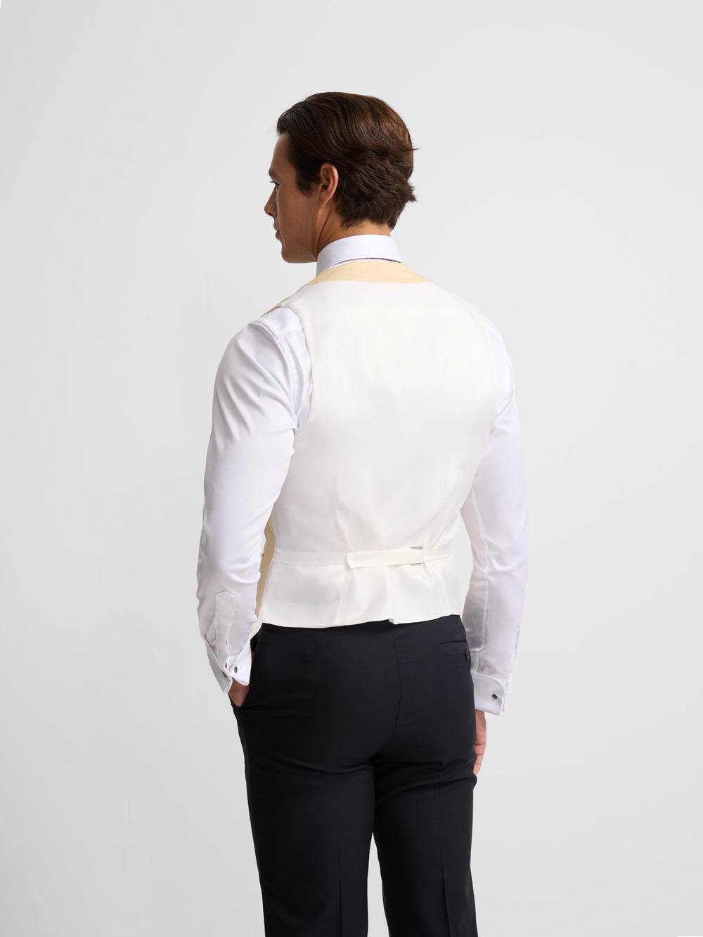 Chaleco chaque cuello redondo camel