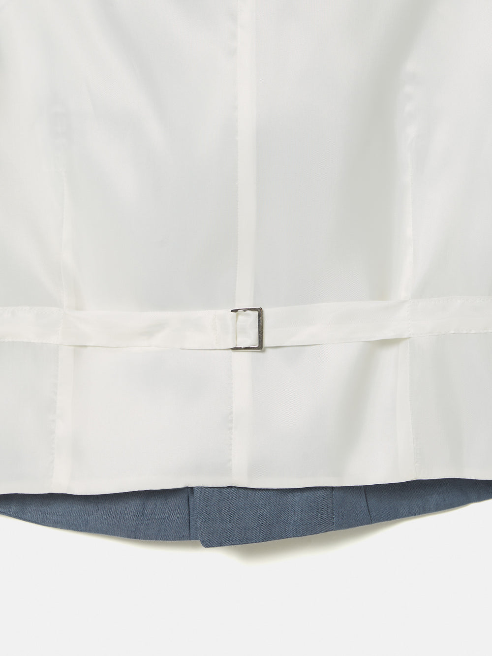 Colete chaque com gola redonda azul ardósia