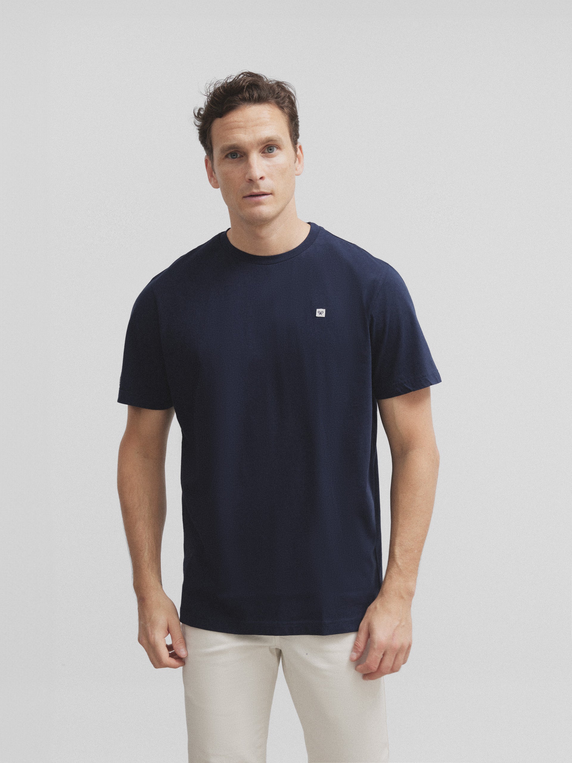 T-shirt silbon mini patch bleu marine