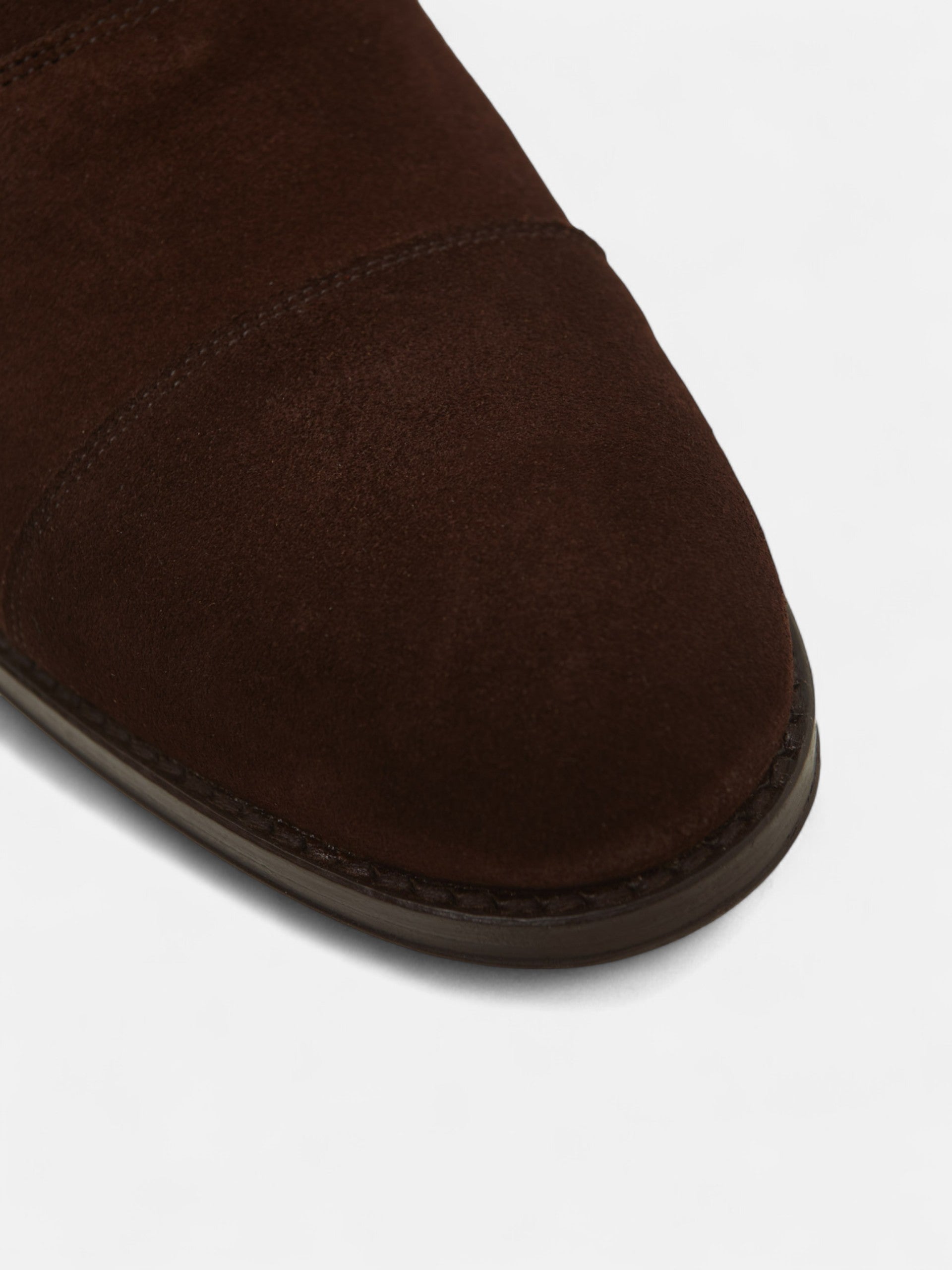 Zapato clasico ante cordones marron