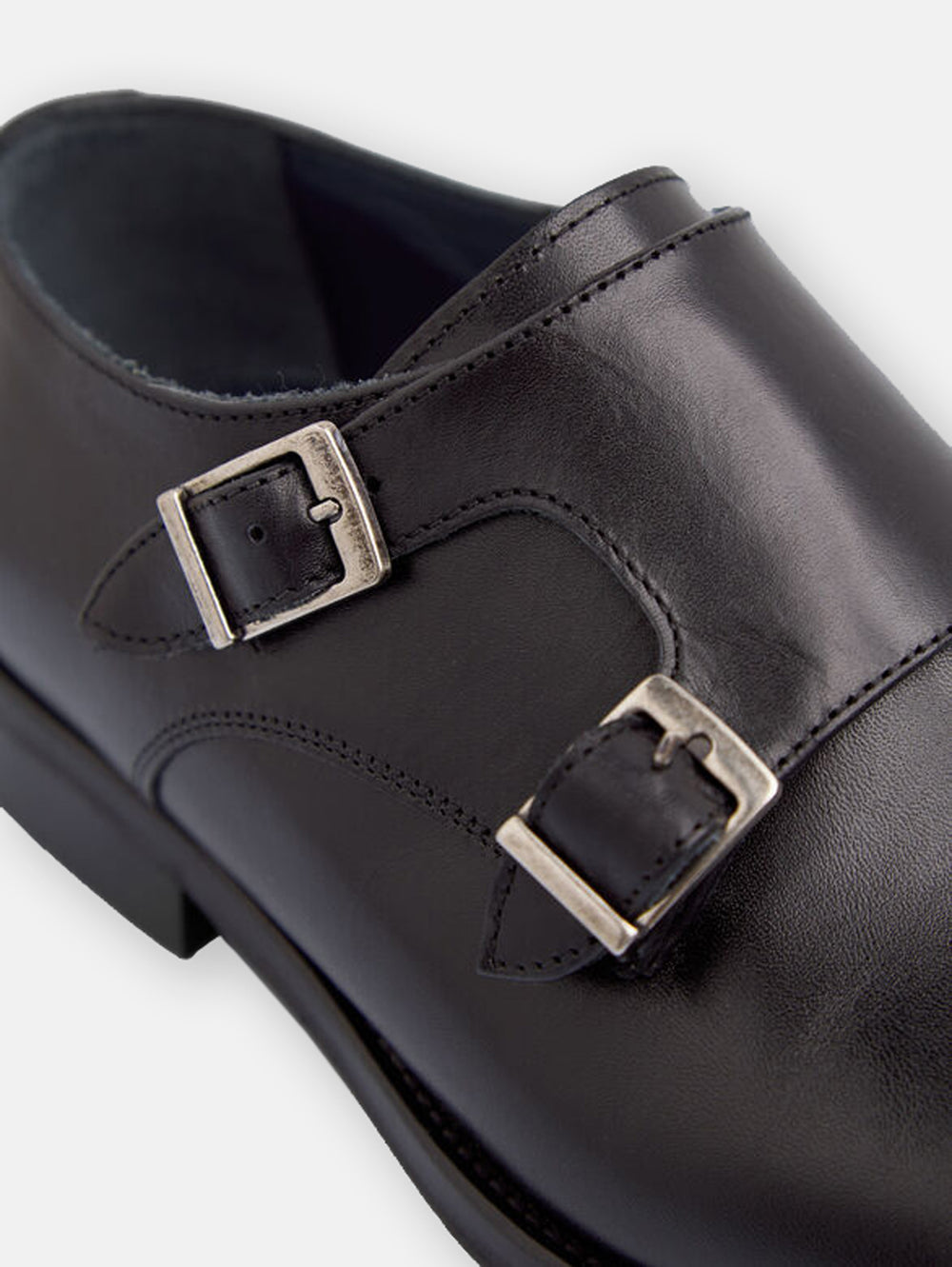 Zapato vestir monkstrap piel negro