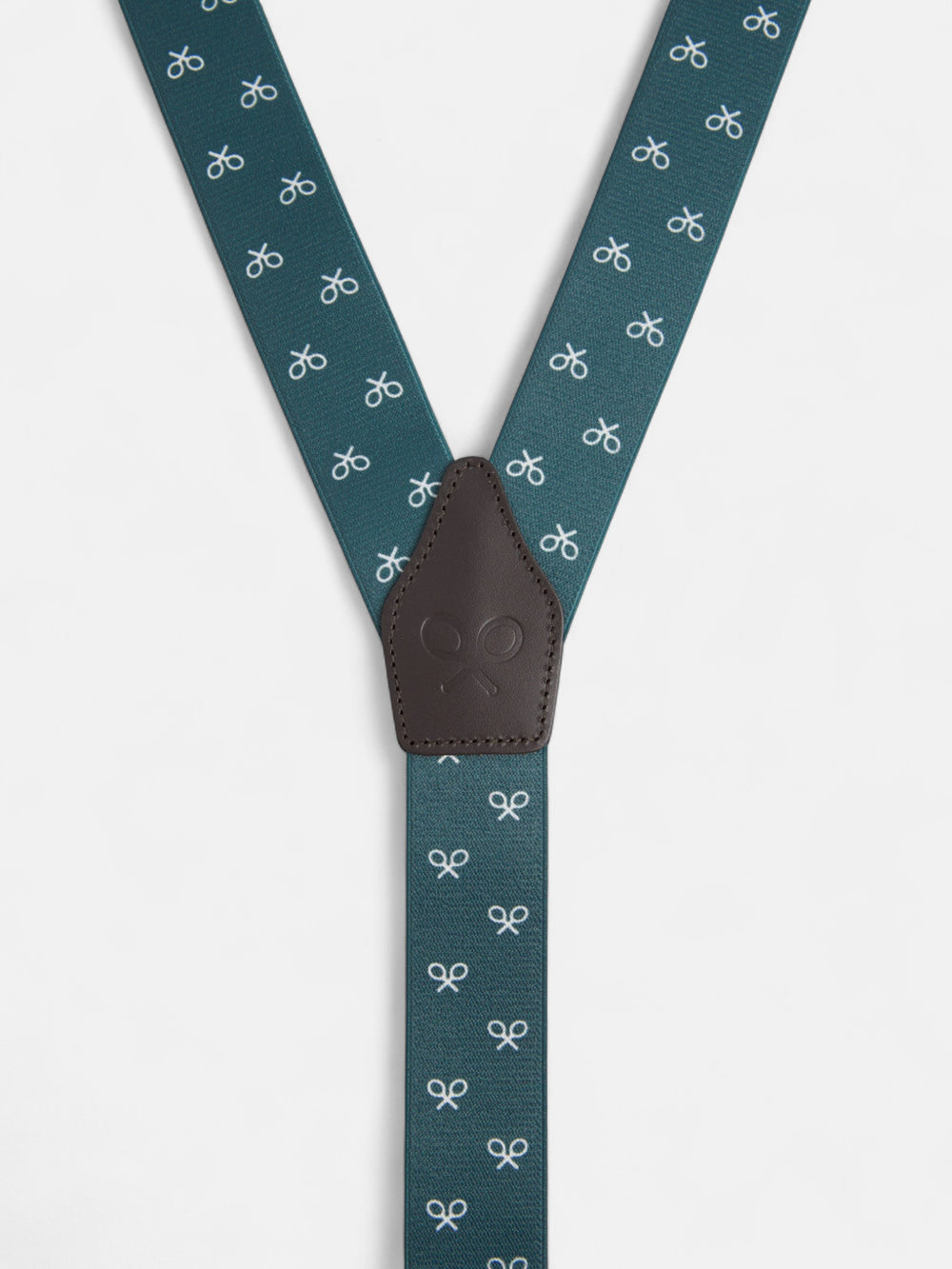 Suspensórios Silbon verdes com raquete branca