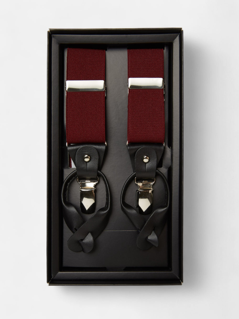Bretelles Silbon bordeaux uni