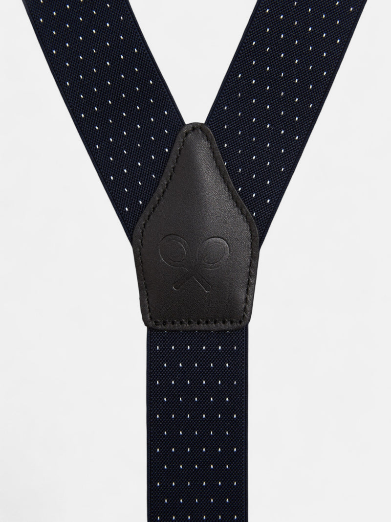Tirante silbon puntos azul marino