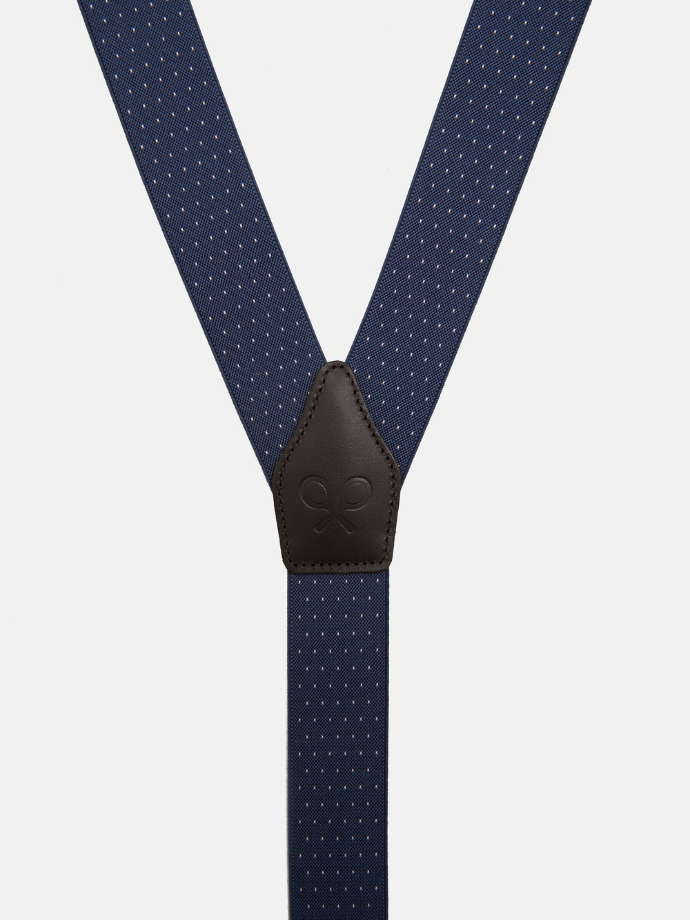 Suspensórios Silbon azul com pontos