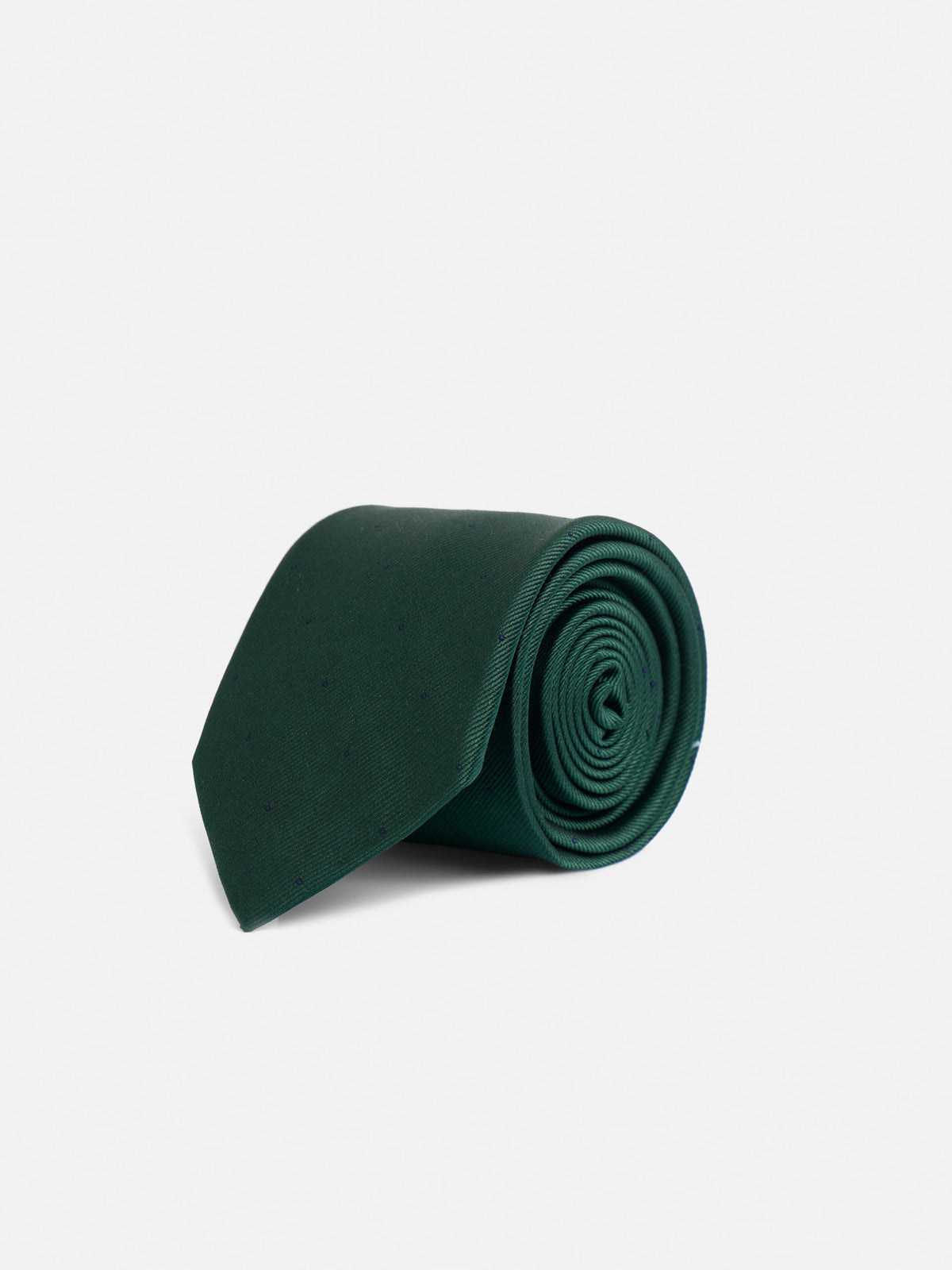 Cravate Silbon mini pois verts