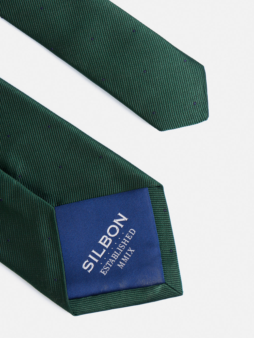 Gravata Silbon mini pontos verde