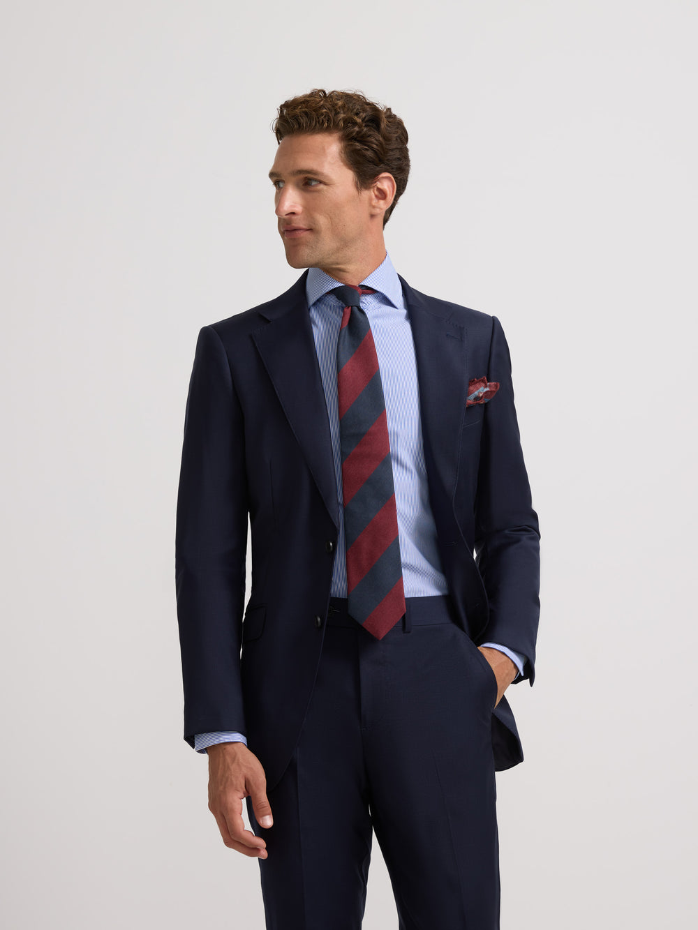 Americana traje essential azul medio